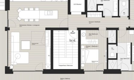 Premium Penthouse mit Sauna Apartment 3 7