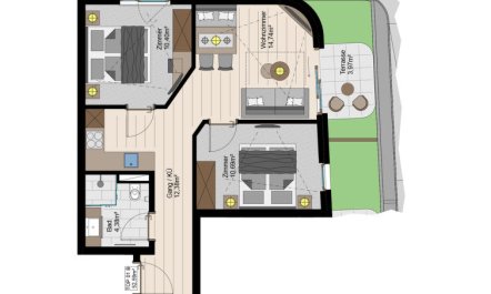 Superior mit 2 Schlafzimmer 6P Apartment 6 6