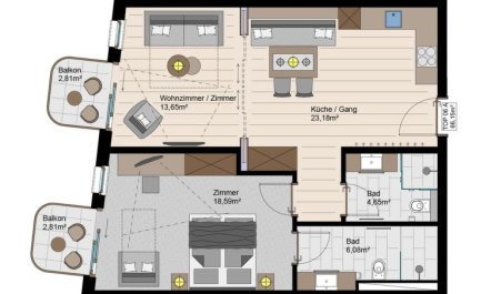 Superior mit 1 Schlafzimmer Apartment 4 5