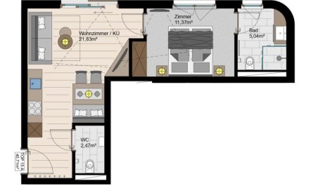 mit Balkon Apartment 2 6