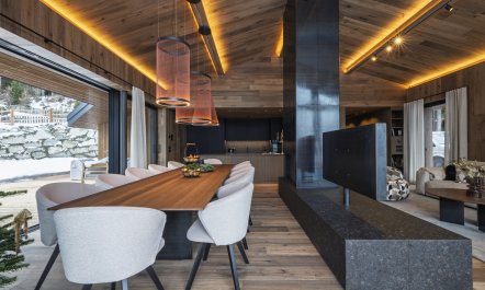 Firelit Chalet 5